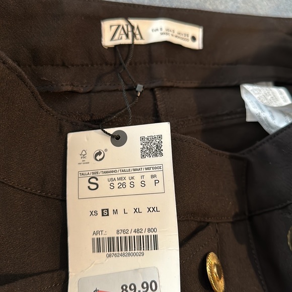 Zara Metal Buttoned Flare Plants - Picture 8 of 10